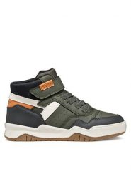 Geox Sneakersy J Perth Boy J367RF 0MEMS C3009 M Zielony ciemny. Zielone buty sportowe chłopięce Geox, ze skóry, bez zapięcia. Za 224.99 zł.