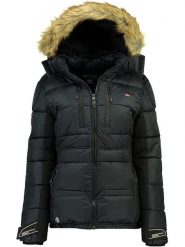 Geographical Norway Kurtka zimowa "Bersil" w kolorze granatowym rozmiar: XL. Niebieskie kurtki damskie Geographical Norway, na zimę, xl, bez wzorów, z puchu, bez kaptura. Za 311.85 zł.