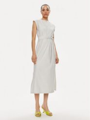 Max Mara Leisure Sukienka codzienna Megaton 2416621028 Szary Relaxed Fit. Szare sukienki damskie Max Mara Leisure, na co dzień, s, bez wzorów, z syntetyku, bez kołnierzyka, bez ramiączek, proste. Za 549.99 zł.