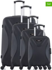 BlueStar 4-częściowy zestaw "Garibaldi" w kolorze czarnym rozmiar: onesize. Czarne walizki Bluestar, bez wzorów, z materiału. Za 608.99 zł.