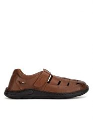 Go Soft Sandały ROMA-02 MI18 Brązowy. Brązowe sandały męskie GO SOFT, z materiału, bez zapięcia. Za 139.99 zł.