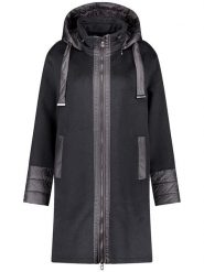 Gerry Weber Płaszcz przejściowy w kolorze czarnym rozmiar: 38. Czarne płaszcze damskie Gerry Weber, bez wzorów, z wełny. Za 462.29 zł.