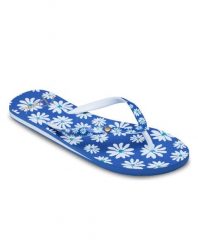 Klapki japonki damskie PORTOFINO. Niebieskie klapki damskie Roxy, bez wzorów, z gumy, bez obcasa. Za 109.99 zł.