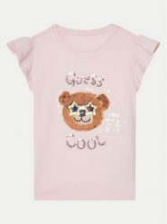 Guess T-Shirt K5RI18 K6YW4 Różowy Regular Fit. Czerwone koszulki dziewczęce Guess, z aplikacjami, z bawełny, bez ramiączek. Za 69.99 zł.