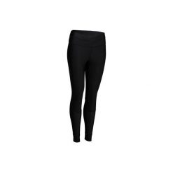 Legginsy fitness kardio 520 damskie. Czarne legginsy damskie DOMYOS, l, bez wzorów, z elastanu, na fitness i siłownię. W wyprzedaży za 49.99 zł.