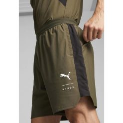 Męskie szorty PUMA x HYROX Fuse 7" PUMA Dark Olive Green. Zielone szorty męskie Puma, bez kołnierzyka. Za 267.00 zł.