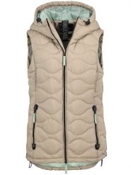 Sublevel Kamizelka pikowana w kolorze beżowym rozmiar: XL. Brązowe kamizelki damskie Sublevel, xl. Za 170.07 zł.