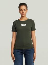 G-Star Koszulka w kolorze khaki rozmiar: S. Brązowe bluzki damskie G-Star, s, bez wzorów, z bawełny, bez kołnierzyka. Za 96.60 zł.