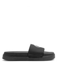 Champion Klapki S11627-KK001 Czarny. Czarne klapki damskie CHAMPION, bez wzorów, z syntetyku, bez obcasa. Za 99.99 zł.