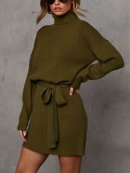 LA Angels Sukienka w kolorze khaki rozmiar: L. Brązowe sukienki damskie LA Angels, l, bez wzorów, ze splotem, bez kołnierzyka, bez ramiączek, mini. Za 185.32 zł.