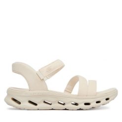 Sandały Skechers. Brązowe sandały damskie Skechers, bez wzorów, bez obcasa, na płaskiej podeszwie. Za 379.99 zł.