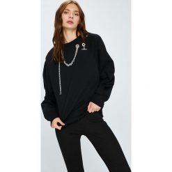 Diesel - Bluza. Czarne bluzy bez kaptura damskie Diesel, l, z bawełny. W wyprzedaży za 649.90 zł.