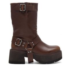 Botki Jenny Fairy. Brązowe botki damskie Jenny Fairy, bez obcasa, na słupku, bez zapięcia. Za 179.99 zł.