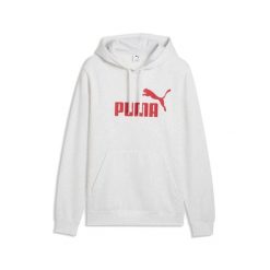 Męska bluza z kapturem Essentials z logo No. 1 PUMA. Białe bluzy z kapturem męskie Puma, na jesień, l, z bawełny. Za 229.00 zł.