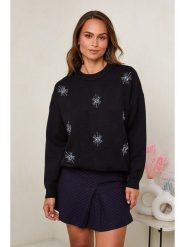 Soft Cashmere Sweter w kolorze czarnym rozmiar: 38/40. Czarne swetry klasyczne damskie Soft Cashmere, bez kołnierzyka. Za 105.63 zł.