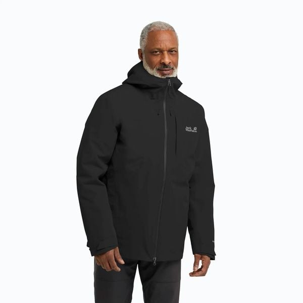 Kurtka 3w1 męska Jack Wolfskin Icecape 3In1 Down Rds. Czarne kurtki męskie Jack Wolfskin, l, bez wzorów, z materiału, bez kaptura. Za 2,038.50 zł.
