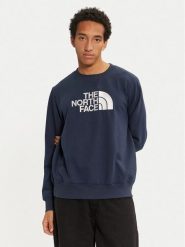 The North Face Bluza Drew Peak NF0A89EK Granatowy Regular Fit. Niebieskie bluzy bez kaptura męskie The North Face, m, z bawełny. Za 219.99 zł.