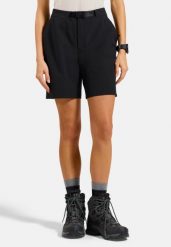 Spodenki damskie ODLO Short ASCENT SHORT. Czarne szorty damskie Odlo, bez wzorów, z tkaniny. Za 549.99 zł.