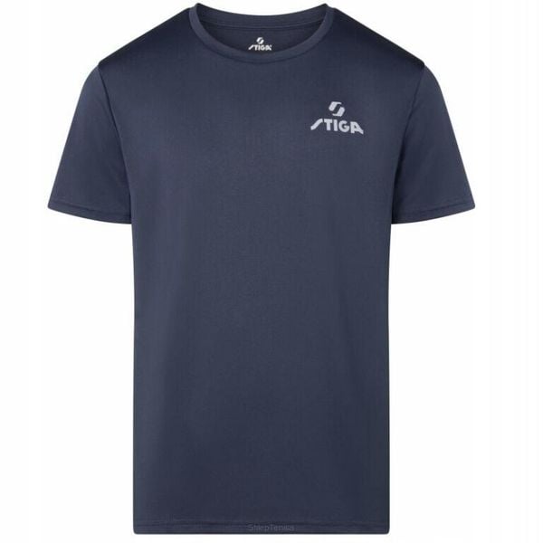 Koszulka sportowa Stiga Player T-Shirt. Niebieskie t-shirty męskie STIGA, uniwersalny, z materiału, bez ramiączek, na fitness i siłownię. Za 179.99 zł.