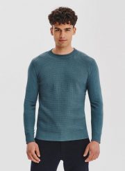 PAKO LORENTE - Turkusowy sweter męski. Niebieskie swetry męskie Pako Lorente, na jesień, m, bez wzorów, z bawełny, bez kołnierzyka. Za 99.99 zł.