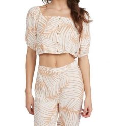 Koszulka sportowa damska Roxy Pure Sugar. Białe bluzki sportowe damskie Roxy, s, z wiskozy, bez kołnierzyka, bez ramiączek. W wyprzedaży za 156.70 zł.