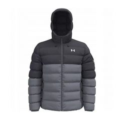 Kurtka puchowa z kapturem Under Armour SPORTSWEAR PUFF. Szare kurtki męskie Under Armour, s, bez wzorów, z materiału, z kapturem. Za 816.10 zł.