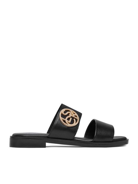Lasocki Klapki CEO-RST-EMIE-03 Czarny. Czarne klapki damskie Lasocki, bez wzorów, ze skóry, bez obcasa. Za 129.99 zł.