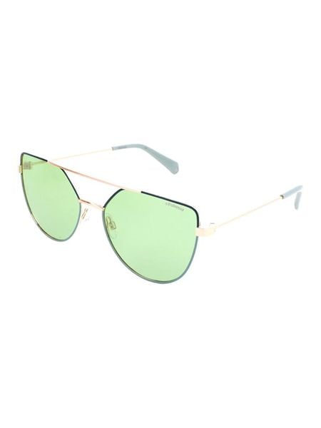 Polaroid Damskie okulary przeciwsłoneczne w kolorze złoto-zielonym rozmiar: 58. Zielone okulary przeciwsłoneczne damskie Polaroid. Za 166.49 zł.