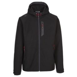 Kurtka Soft Shell Męska Marlon. Czarne kurtki męskie Trespass, m, bez wzorów, z softshellu, sportowe, bez kaptura. Za 294.99 zł.