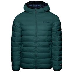 Kurtka turystyczna męska Down Jacket. Zielone kurtki męskie CHAMPION, na zimę, m, bez wzorów, z poliesteru, eleganckie, z kapturem. Za 172.99 zł.