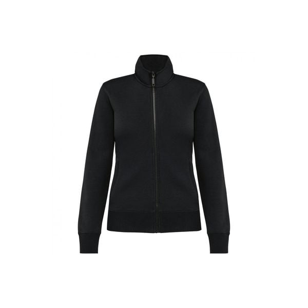 Damska kurtka ze szczotkowanego polaru Kariban. Czarne kurtki damskie KARIBAN, bez wzorów, z polaru, bez kaptura. Za 245.50 zł.