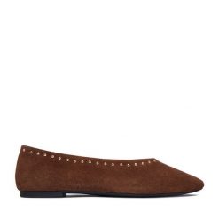 Baleriny Lasocki. Brązowe baleriny damskie Lasocki, bez wzorów, bez obcasa. Za 179.99 zł.