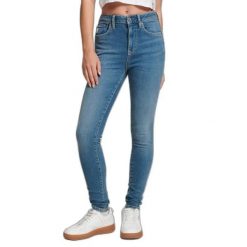Damskie jeansy skinny z wysoką talią Superdry Vintage. Niebieskie jeansy damskie Superdry., z podwyższonym stanem. Za 372.70 zł.