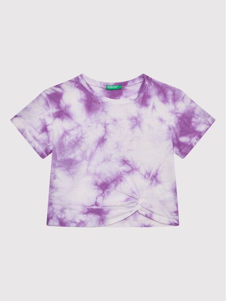 United Colors Of Benetton T-Shirt 3085C104S Fioletowy Regular Fit. Fioletowe koszulki dziewczęce United Colors Of Benetton, s, bez wzorów, z bawełny, bez ramiączek. Za 59.99 zł.