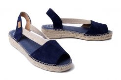 TONI PONS ELLA navy, sandały/espadryle damskie. Niebieskie sandały damskie Toni Pons, bez wzorów, bez obcasa, na koturnie. Za 207.92 zł.