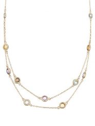 OR ÉCLAT Złoty naszyjnik "Colored" - dł. 43 cm rozmiar: onesize. Żółte naszyjniki damskie Or Éclat, złote. Za 1,217.99 zł.