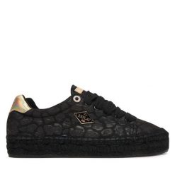 Espadryle REPLAY. Czarne espadryle damskie Replay, bez wzorów, bez obcasa. Za 399.99 zł.