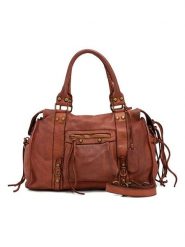 Melina C Skórzana torebka "Pontebba" w kolorze brązowym - 37 x 27 x 8 cm rozmiar: onesize. Brązowe torebki klasyczne damskie Melina C, bez wzorów, z materiału, bez dodatków. Za 543.99 zł.