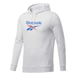 Bluza sportowa męska Reebok Classic Vector Hoodie. Białe bluzy bez kaptura męskie Reebok, bez wzorów, z dresówki, sportowe, bez kołnierzyka, bez ramiączek. W wyprzedaży za 200.00 zł.