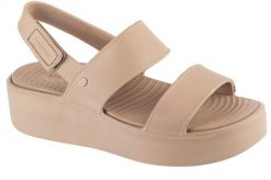 Sandały damskie, Arch Fit Upbeat – Sunrise. Brązowe sandały damskie Skechers, bez wzorów, z materiału, bez obcasa. Za 179.99 zł.