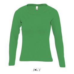 Koszulka Sol's Majestic. Zielone t-shirty damskie SOL'S, m, bez wzorów, z bawełny, bez kołnierzyka. Za 83.00 zł.