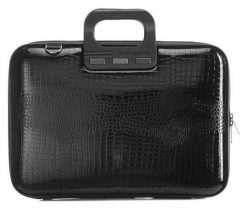 Torba Bombata Shiny Cocco 15''-16'' black. Czarne torby na laptopa damskie Bombata, bez wzorów, ze skóry. Za 369.00 zł.