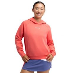 Damska bluza z kapturem do gry w padla Padel Siroko Deuce Coral. Czerwone bluzy z kapturem damskie SIROKO, xs, z materiału. Za 169.00 zł.