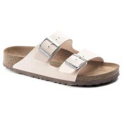 Klapki damskie Birkenstock Arizona BS Birko-flor. Czerwone klapki damskie Birkenstock, bez wzorów, z jeansu, bez obcasa. Za 287.00 zł.