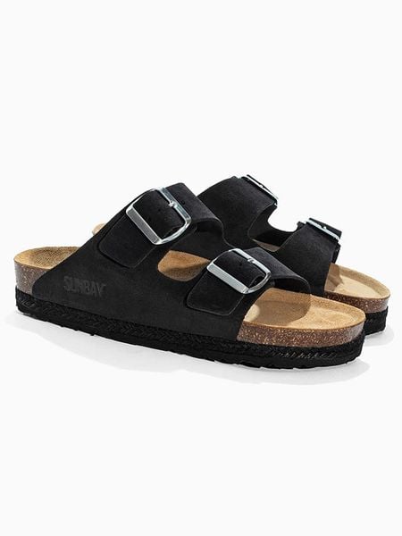 Sunbay Klapki "Turmero" w kolorze czarnym rozmiar: 39. Czarne klapki damskie Sunbay, bez wzorów, bez obcasa. Za 166.88 zł.