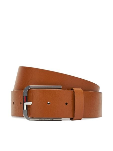 Tommy Jeans Pasek Męski Austin Distressed 4.0 AM0AM13690 Brązowy. Brązowe paski męskie Tommy Jeans, bez wzorów, z jeansu. Za 129.99 zł.