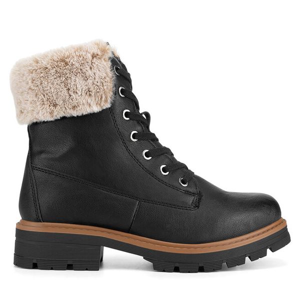 Trzewiki Clara Barson. Czarne botki damskie Clara Barson, bez obcasa, na płaskiej podeszwie, bez zapięcia. Za 179.99 zł.