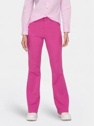 ONLY Spodnie materiałowe Peach 15298660 Różowy Flared Fit. Czerwone spodnie materiałowe damskie Only, bez wzorów, z materiału. Za 139.99 zł.