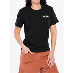 Koszulka bawełniana damska Black Diamond Mountainscape SS Tee. Czarne bluzki sportowe damskie Black Diamond, bez wzorów, z bawełny, bez ramiączek. Za 140.99 zł.