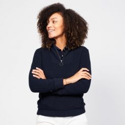 Sweter do golfa damski Inesis MW500 wiatroszczelny. Niebieskie golfy damskie INESIS, m, bez wzorów, z bawełny, bez ramiączek. W wyprzedaży za 159.99 zł.